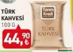 TARIM KREDİ TÜRK KAHVESİ 100 G fiyat ve kampanya bilgisi